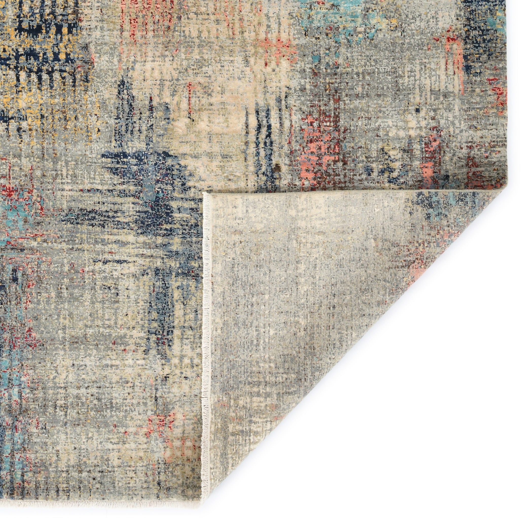 Pearl Stratus – abstract luxury wool and silk rug by Ashtari Carpets