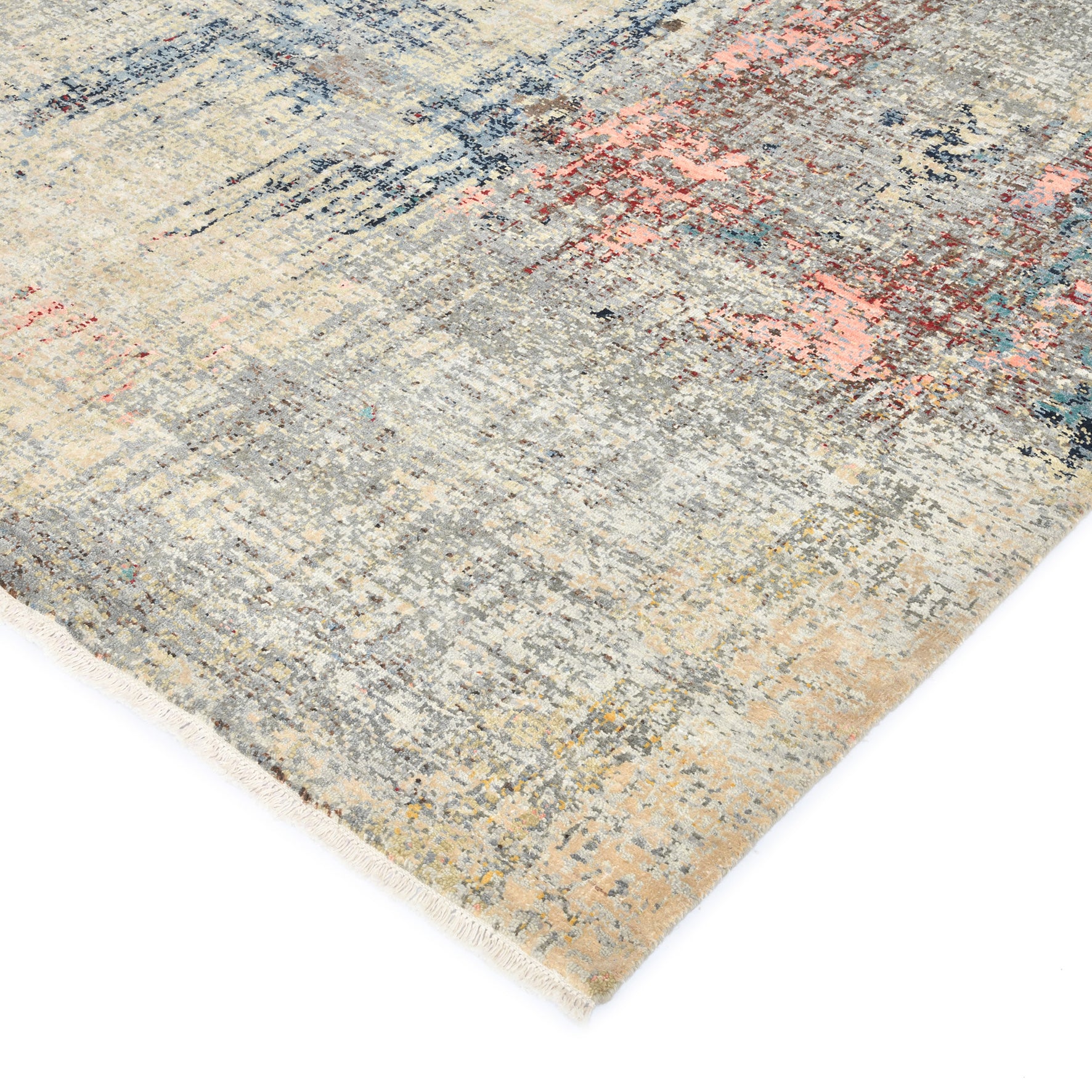 Pearl Stratus – abstract luxury wool and silk rug by Ashtari Carpets