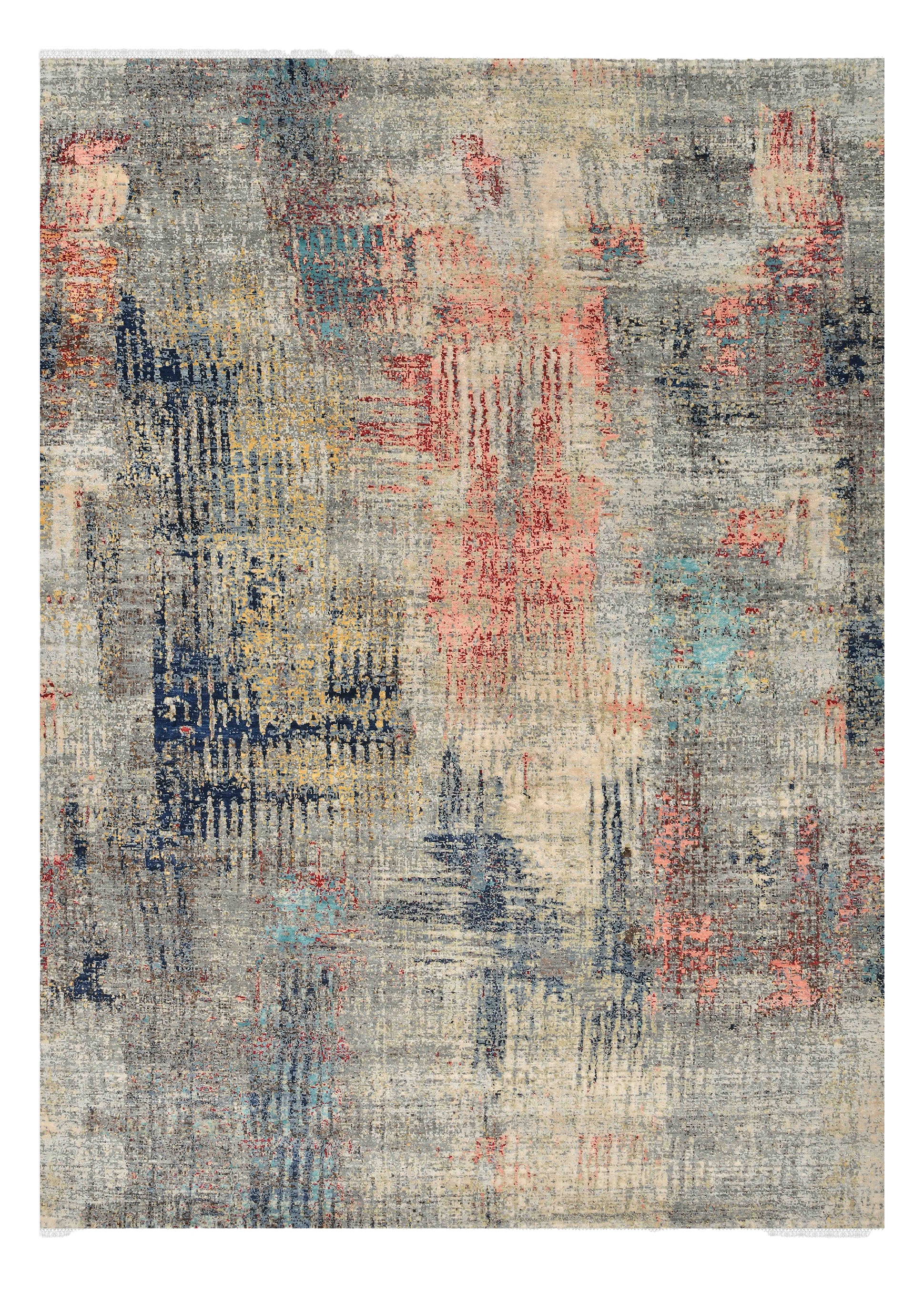 Pearl Stratus – abstract luxury wool and silk rug by Ashtari Carpets
