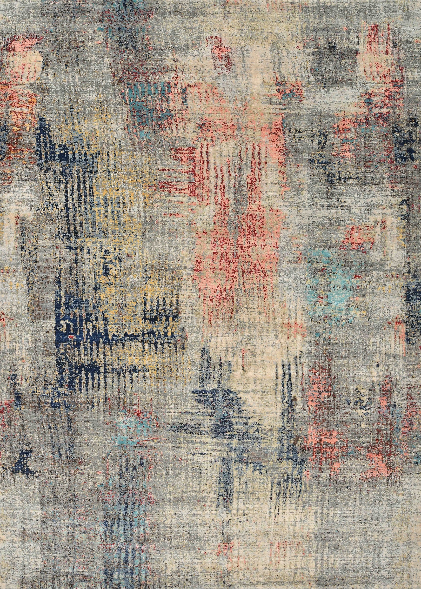Pearl Stratus – abstract luxury wool and silk rug by Ashtari Carpets