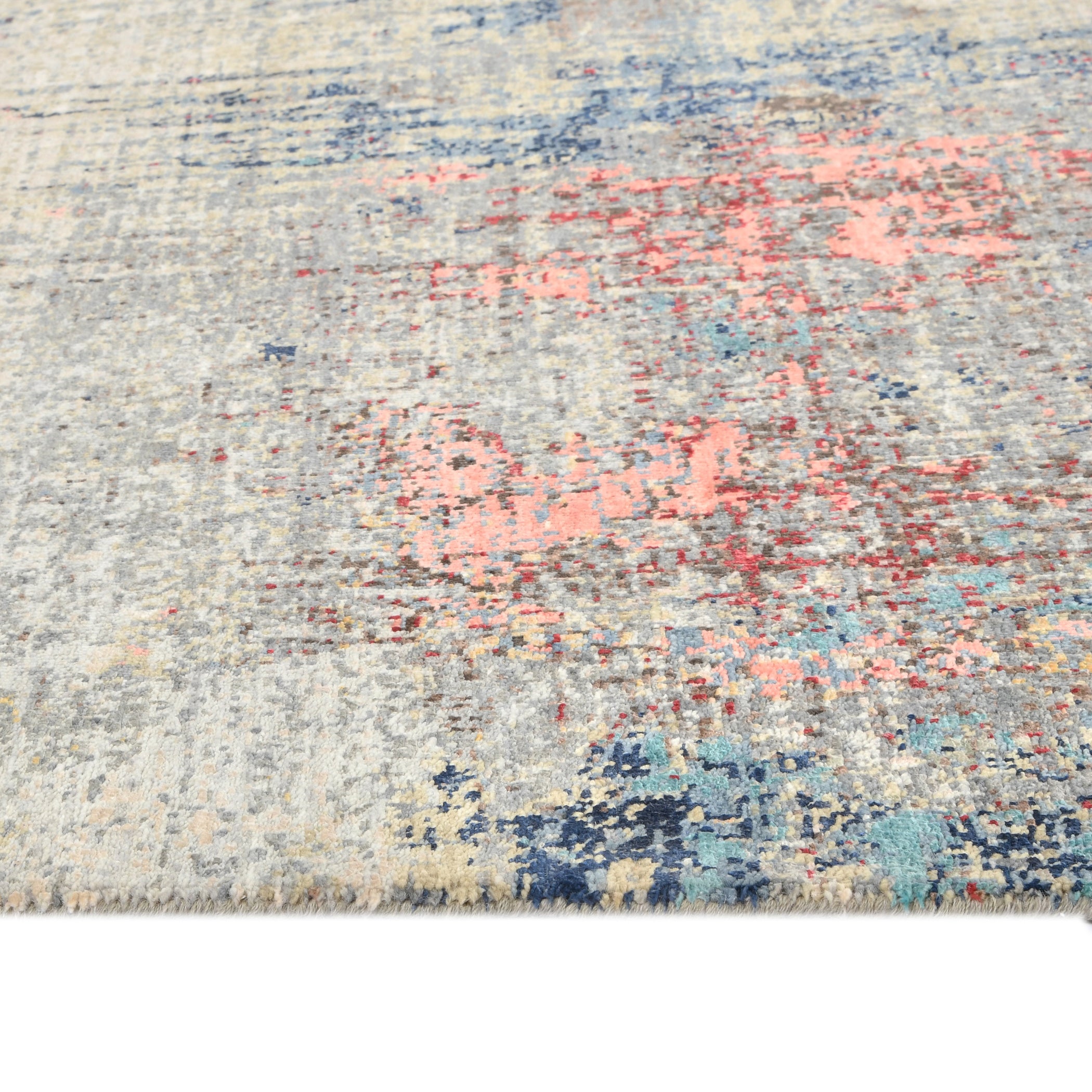 Pearl Stratus – abstract luxury wool and silk rug by Ashtari Carpets