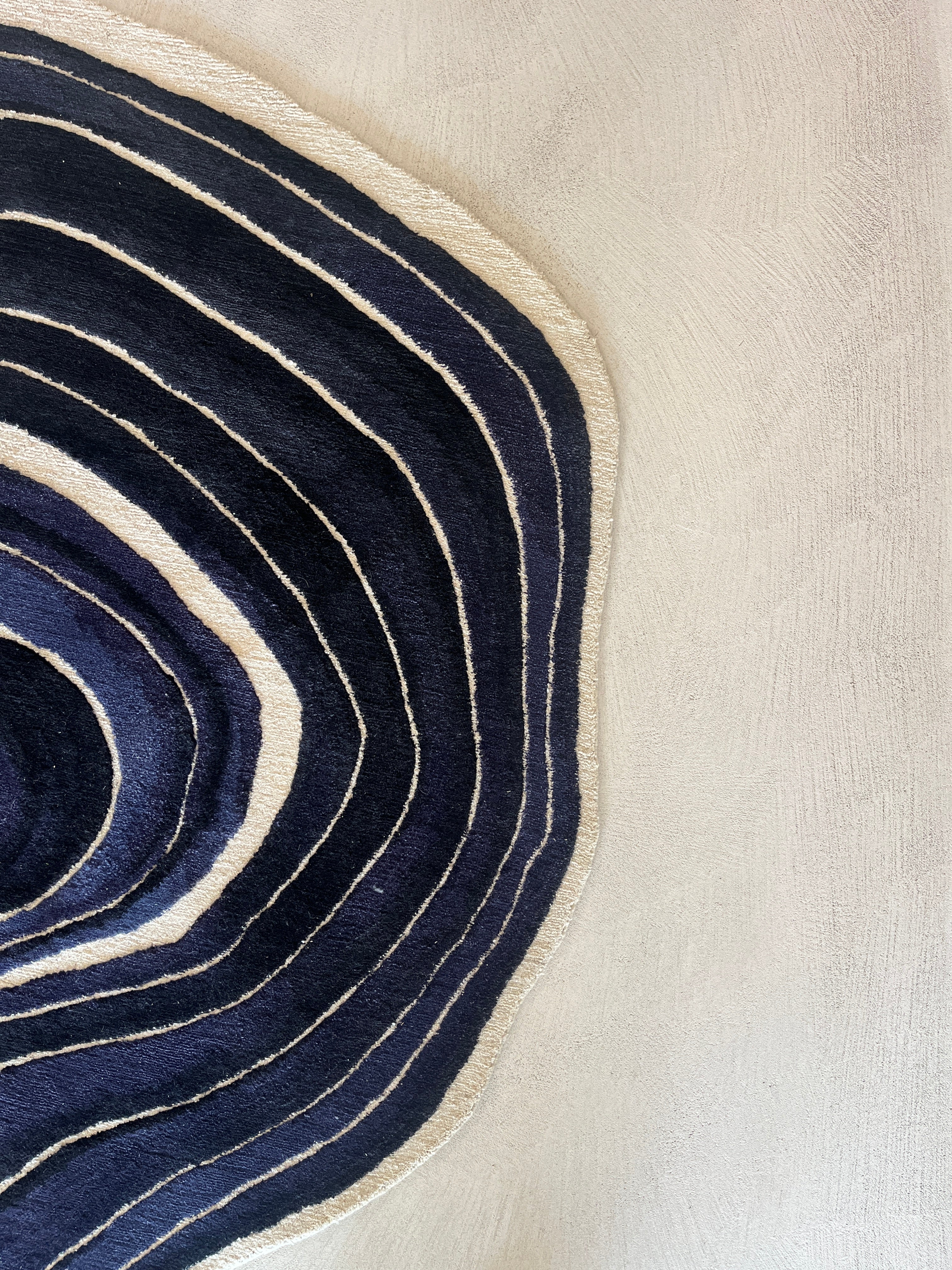 design rug blue agate wendy guns organic shape rug