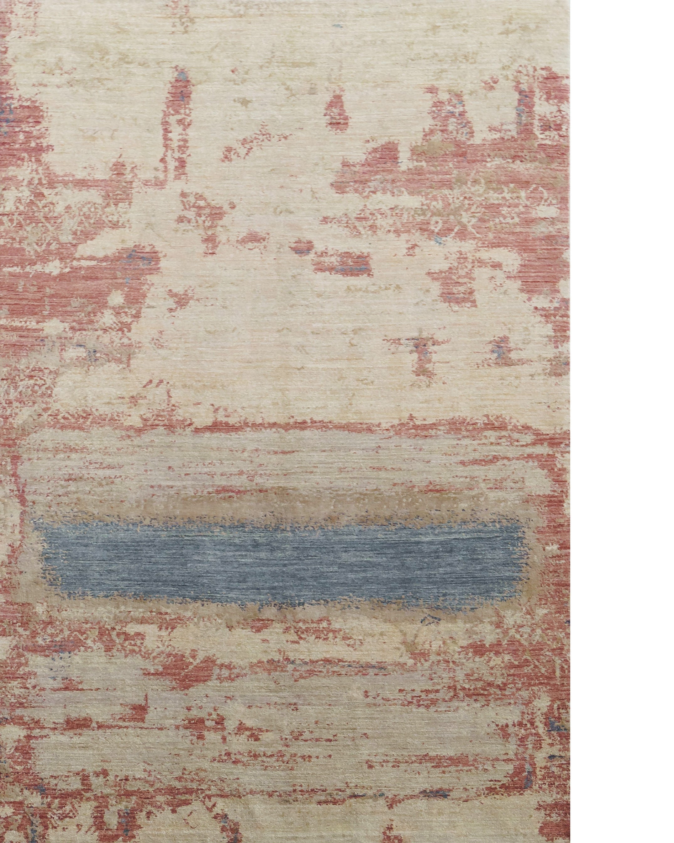 Hand-knotted Movement in Pastel rug by Tim Van Steenbergen, rendered in soft pastel gradients with gentle transitions of color and texture for a tranquil, abstract look.