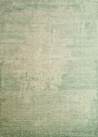 A green area rug with a textured design, representing the 'Organic Shades' collection.