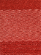 A red carpet sample with a textured pattern chromatic red architecturals damboord rug tapijt