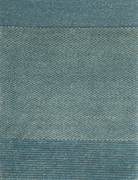 A small rectangular sample of a blue carpet with a textured design. chromatic architecturals damboord tapijt 